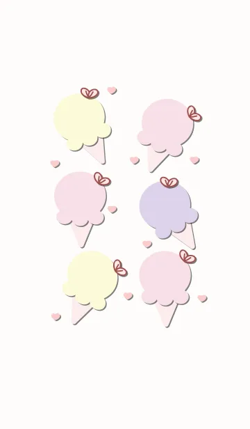 [LINE着せ替え] Cute ice-cream theme 52の画像1