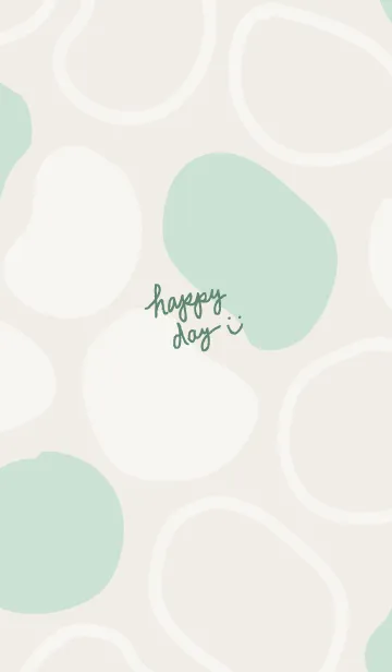 [LINE着せ替え] シンプル3カラー 有機的な丸 グリーン5の画像1