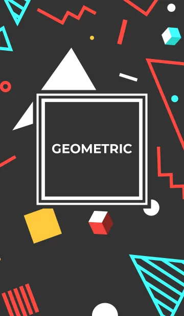 [LINE着せ替え] Geometric Black 7の画像1