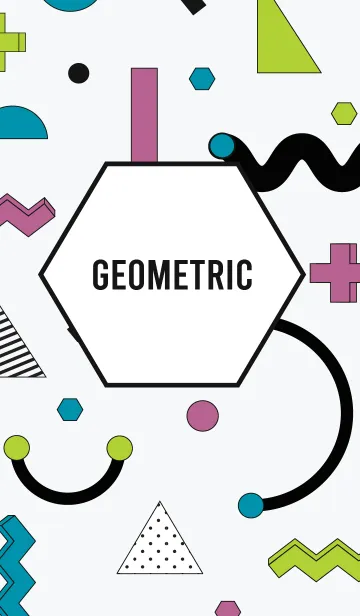 [LINE着せ替え] Geometric White 6の画像1