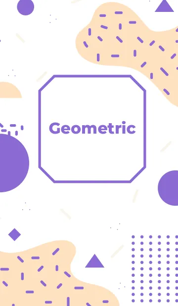 [LINE着せ替え] Geometric White 8の画像1