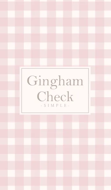 [LINE着せ替え] Gingham Check Natural Pink 10 -MEKYM-の画像1