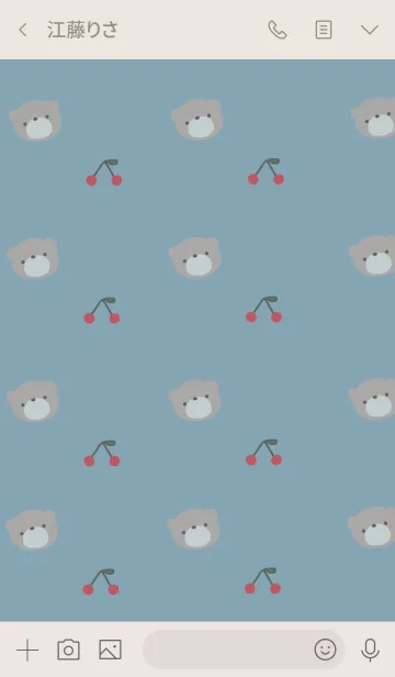 [LINE着せ替え] さくらんぼとクマ。の画像3