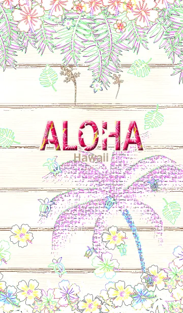 [LINE着せ替え] 鉛筆*ハワイ＊ALOHA+153の画像1