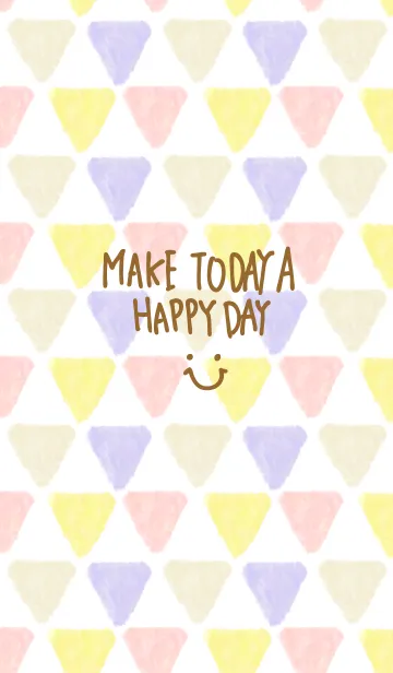 [LINE着せ替え] 水彩カラフル三角2-スマイル8-の画像1