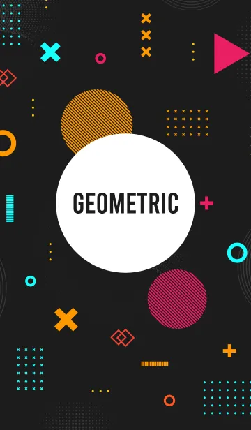 [LINE着せ替え] Geometric Black 8の画像1