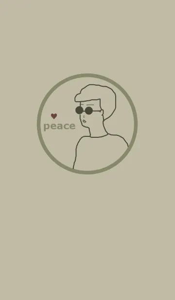 [LINE着せ替え] PEACE BOY (#10/khaki beige)の画像1