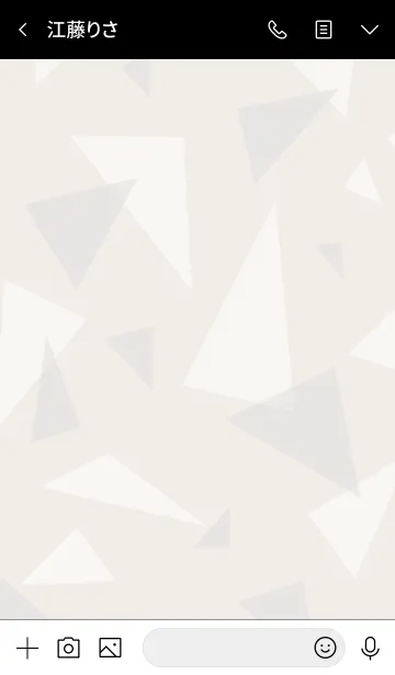 [LINE着せ替え] 三角2色 スマイル 黒の画像3