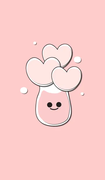 [LINE着せ替え] Heart flower in the smily vase 2の画像1