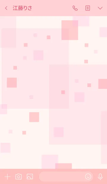 [LINE着せ替え] ピンク四角スマイル8の画像3