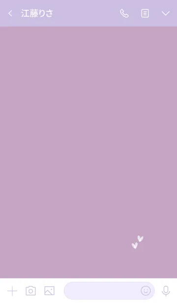 [LINE着せ替え] くすみパープルとハート。の画像3