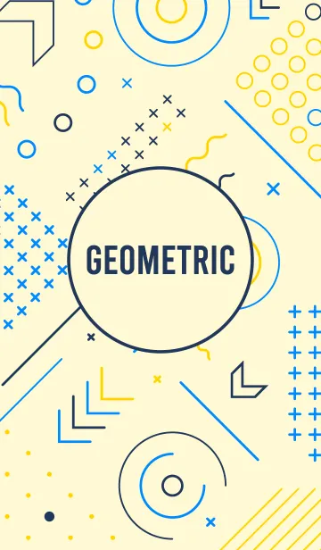 [LINE着せ替え] Geometric Creamの画像1