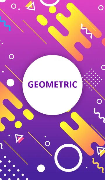 [LINE着せ替え] Geometric Deep Lilac Gradientの画像1