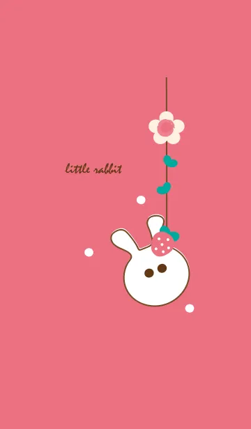 [LINE着せ替え] little rabbit with little strawberry 13の画像1