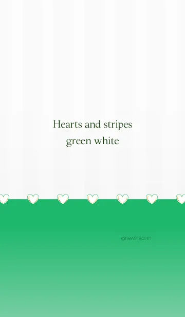 [LINE着せ替え] Hearts and stripes green whiteの画像1