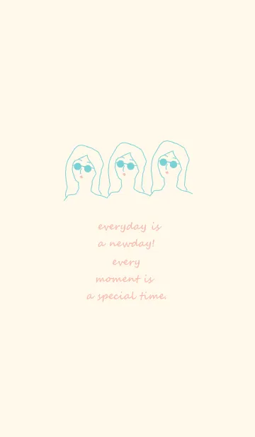 [LINE着せ替え] everyday is a newday (ivory green)の画像1