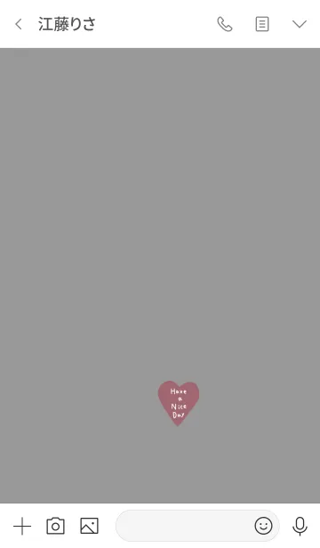 [LINE着せ替え] グレー×くすみピンク。ハート。の画像3