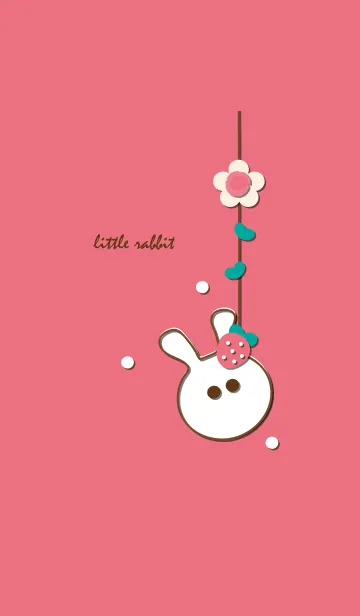 [LINE着せ替え] little rabbit with little strawberry 14の画像1