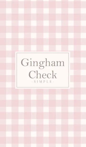 [LINE着せ替え] Gingham Check Natural Pink 11 -MEKYM-の画像1