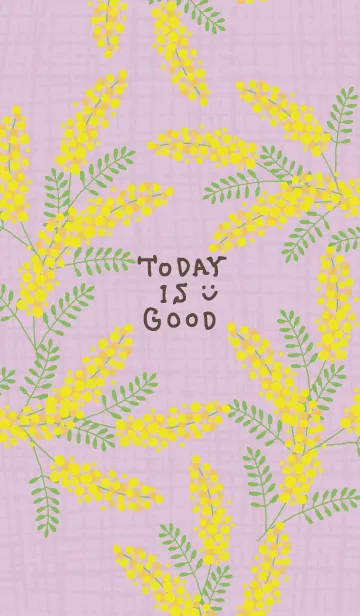 [LINE着せ替え] ミモザと麻 パープル5の画像1