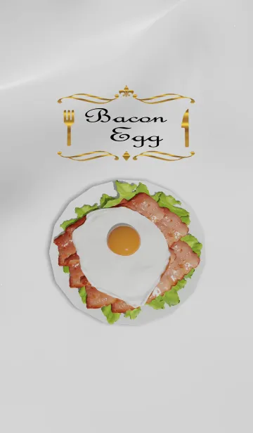 [LINE着せ替え] 半熟ベーコンエッグの画像1