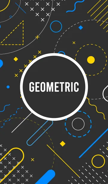 [LINE着せ替え] Geometric Black 9の画像1