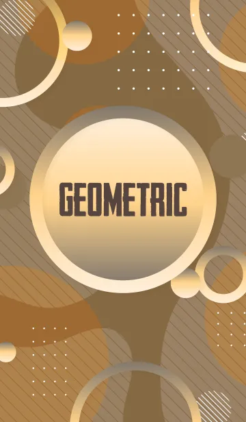 [LINE着せ替え] Geometric Golden Dark Woodの画像1