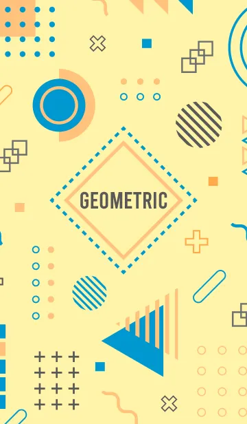 [LINE着せ替え] Geometric Cream 2の画像1
