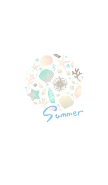 [LINE着せ替え] summer Sea shells 01の画像1