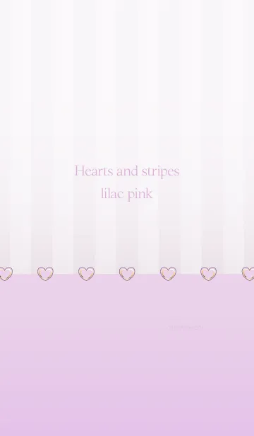 [LINE着せ替え] Hearts and stripes lilac pinkの画像1