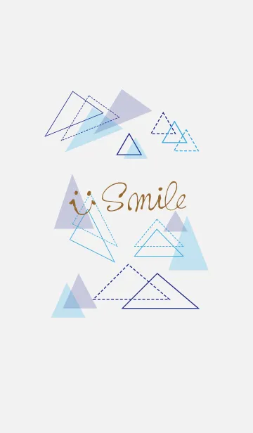 [LINE着せ替え] 青い三角-スマイル 26-の画像1