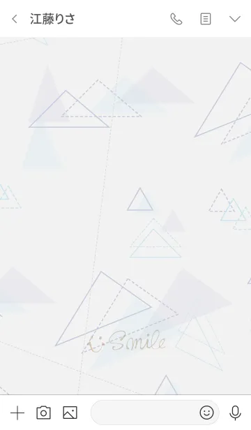 [LINE着せ替え] 青い三角-スマイル 26-の画像3