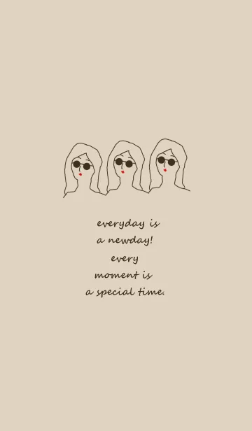 [LINE着せ替え] everyday is a newday (beige brown)の画像1