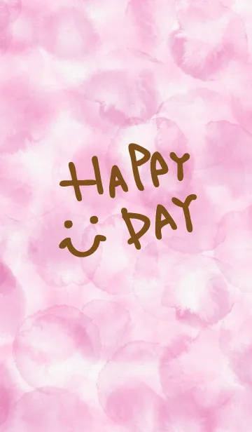 [LINE着せ替え] スマイル-水彩ピンク色5-の画像1