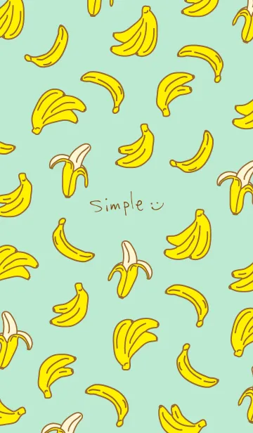 [LINE着せ替え] バナナ スマイル グリーン3の画像1