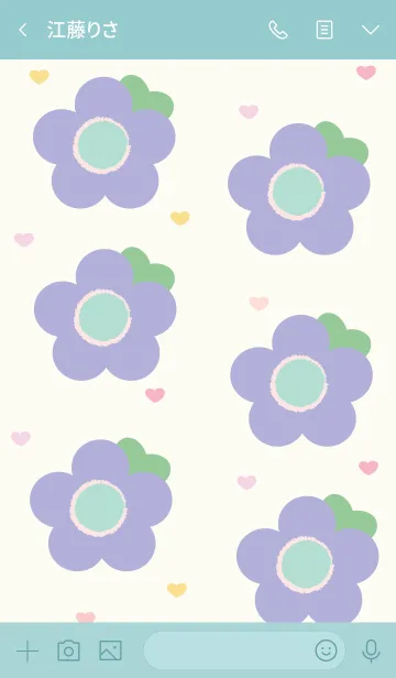 [LINE着せ替え] Lovely mini flower 80 :)の画像3