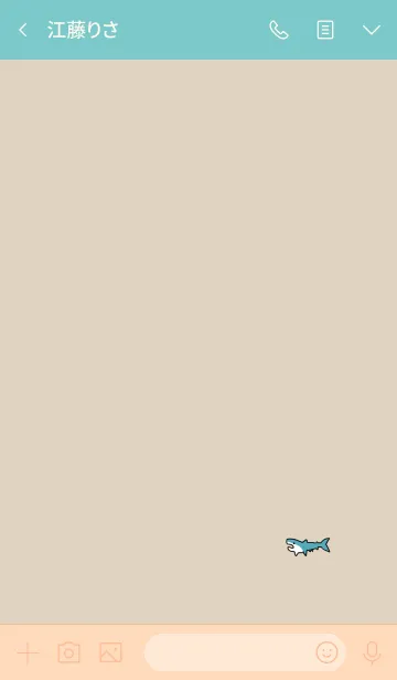 [LINE着せ替え] ベージュとサメ。の画像3