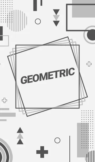 [LINE着せ替え] Geometric Grayscale 3の画像1