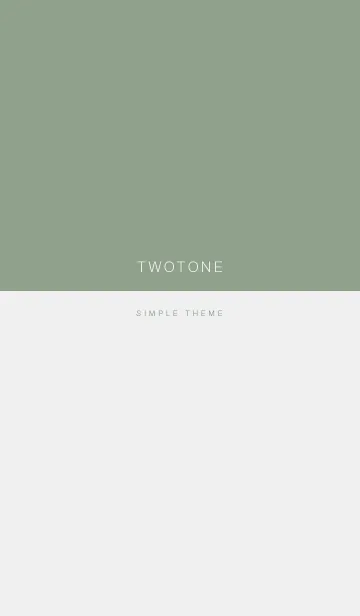 [LINE着せ替え] TWO TONE / Green Gray x Light Grayの画像1