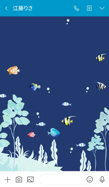 [LINE着せ替え] キュート・トロピカル・シー・ナイトの画像3