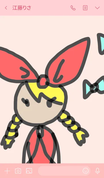 [LINE着せ替え] リボン女子の画像3