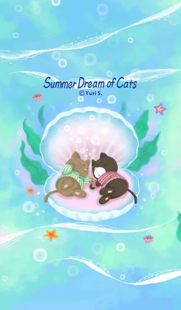 [LINE着せ替え] 猫たちの夏の夢 2の画像1