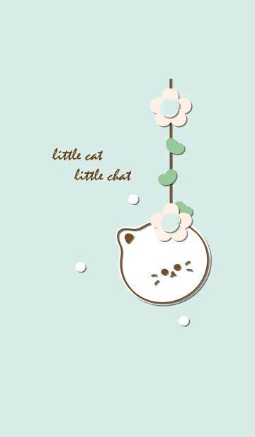 [LINE着せ替え] little cat with little flower 12の画像1