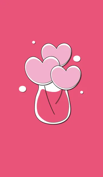 [LINE着せ替え] Heart flower in the vase 24の画像1