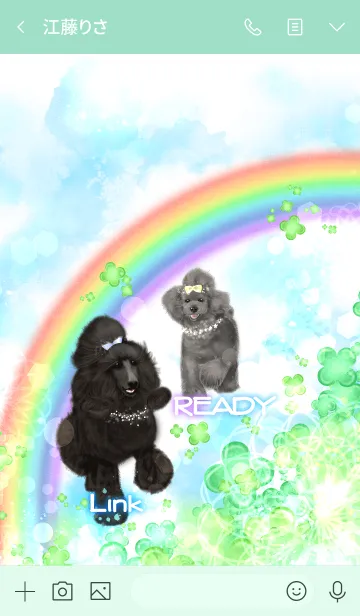 [LINE着せ替え] トイプーREADY スタプーLink-Rainbow-の画像3