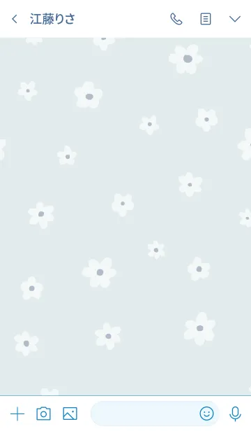 [LINE着せ替え] flower pattern / blueの画像3