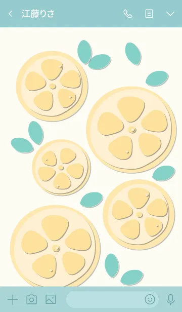 [LINE着せ替え] Sliced lemon theme 25の画像3