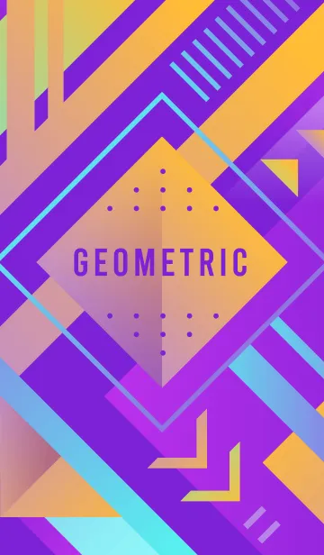 [LINE着せ替え] Geometric Violet Blueの画像1