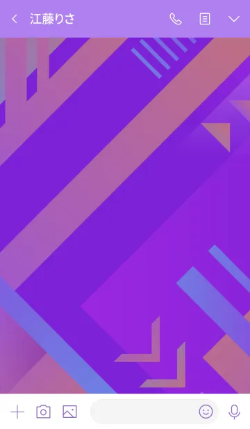 [LINE着せ替え] Geometric Violet Blueの画像3