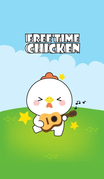 [LINE着せ替え] Free Time White Chicken (jp)の画像1